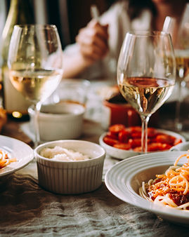 Pasta-Abendessen-Treffen