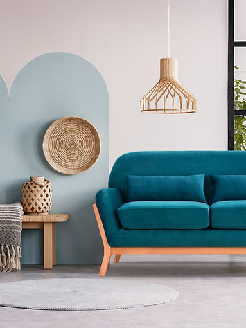 Canapé turquoise