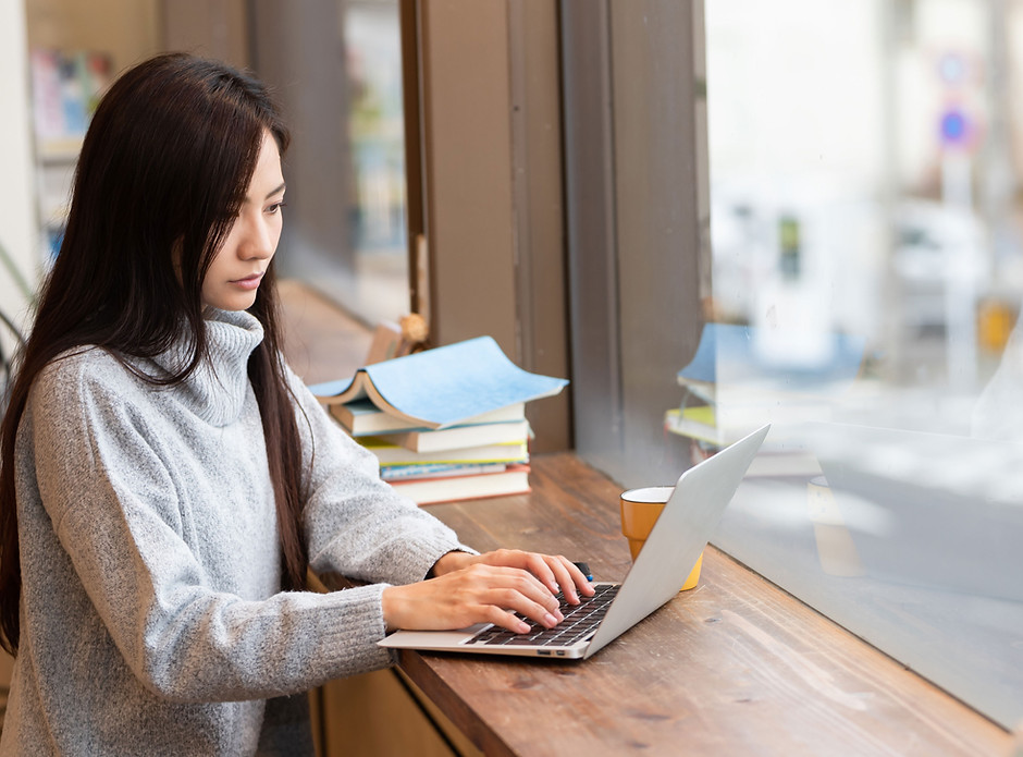Woman on Her Computer