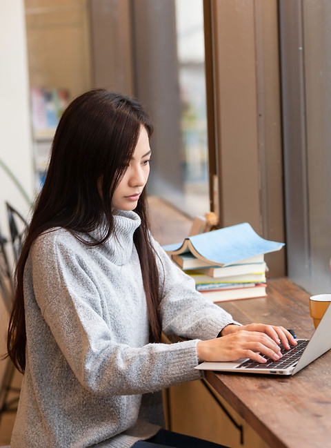 Woman on Her Computer