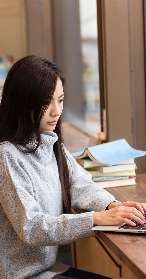 Woman on Her Computer