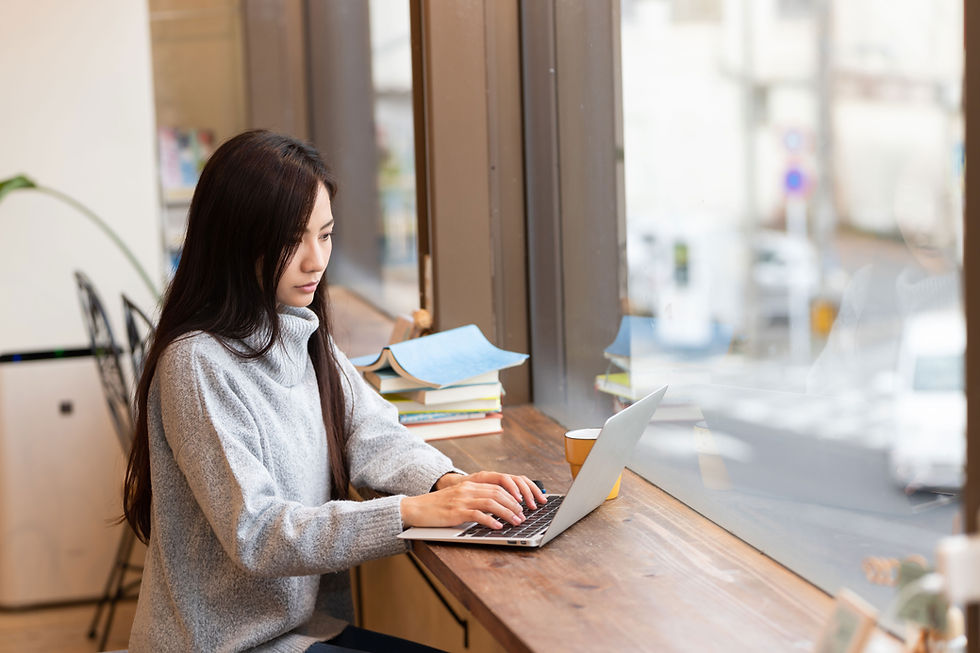 Woman Using Laptop