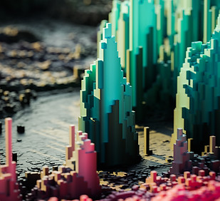 Abstract Pixel Landscape