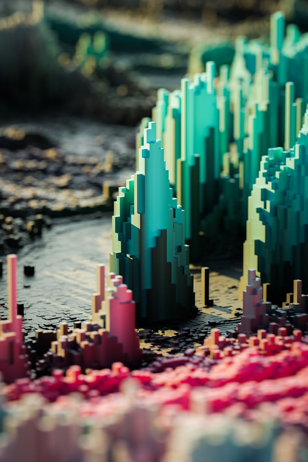 Abstract Pixel Landscape