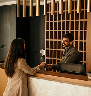 Hotel Check-In Desk