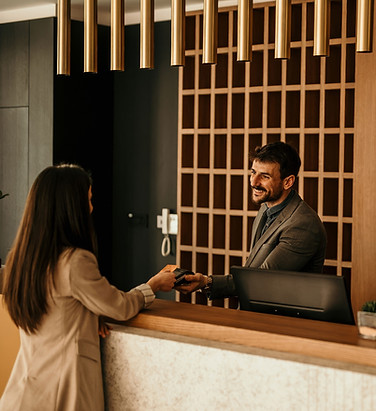 Hotel Check-In Desk
