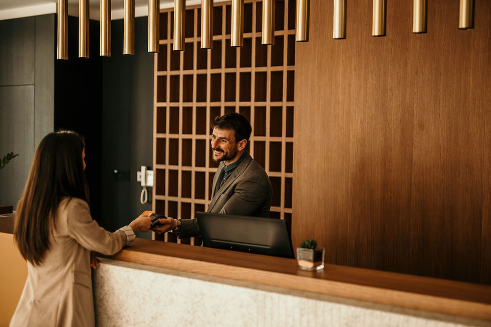 Hotel Check-In Desk