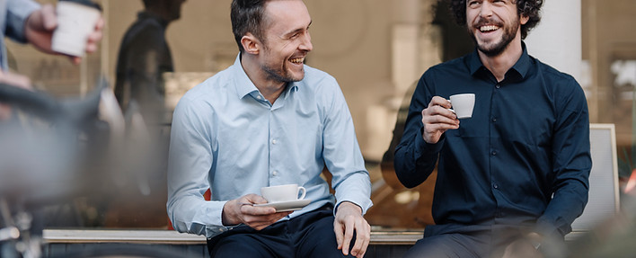 Kaffeepause mit Freunden