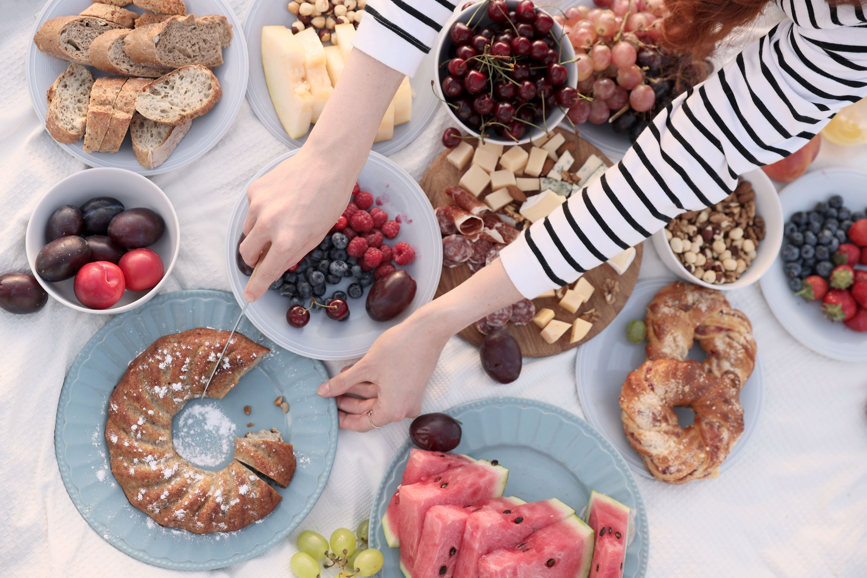 Arranged Food and Objects