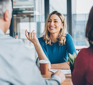 Woman business owner meeting