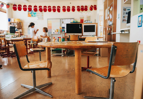 Klassenzimmer des Kindergartens