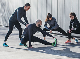 Group Stretching Outdoors