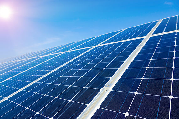 close-up image of solar panels