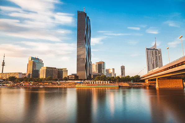 Donau City with Donauturm and DC Tower, Vienna