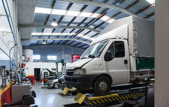 Truck in workshop