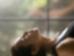woman with eyes closed