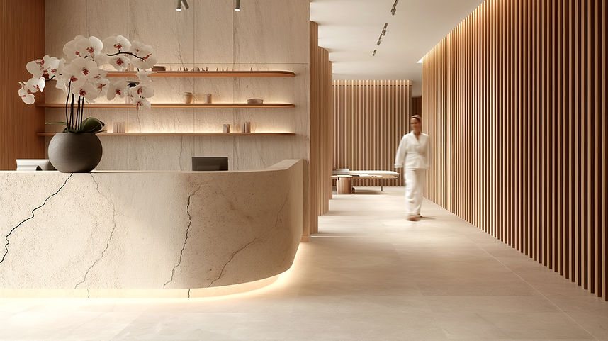 Moderne Spa-receptie