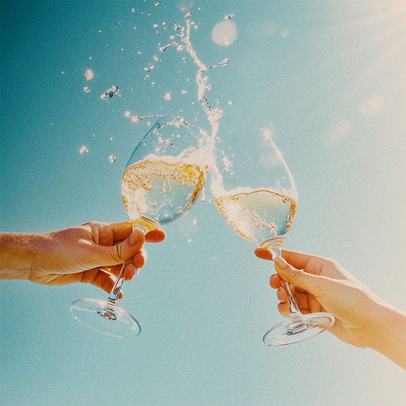 Wine Glasses Toasting