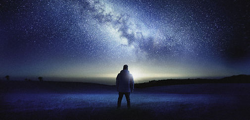 Man under the stars