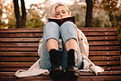 Reading on a Bench