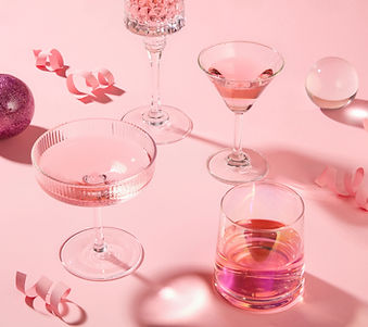 Verres à cocktail roses