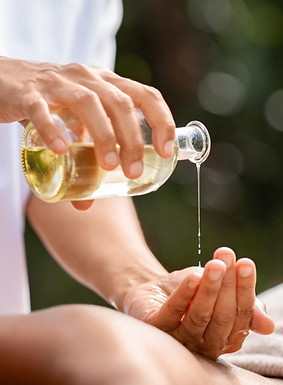 Pouring Massage Oil