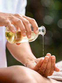 Pouring Massage Oil