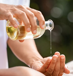 Pouring Massage Oil
