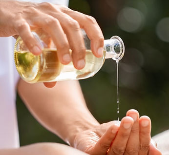 Pouring Massage Oil