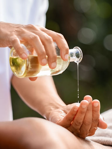 Pouring Massage Oil