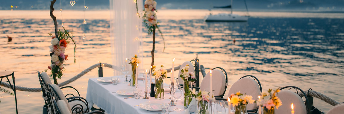 Waterfront Wedding Setup