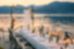 Romantic Waterfront Table Setup
