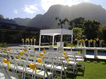 Configuración de bodas al aire libre