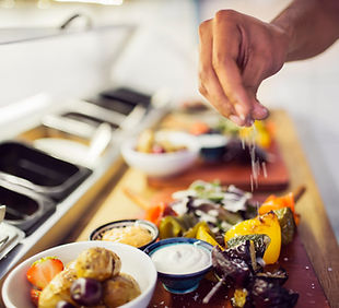 Escena de preparación de alimentos