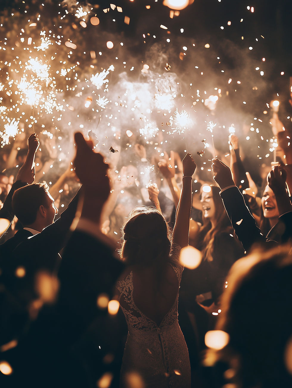 Feuerwerk für Hochzeitsfeier