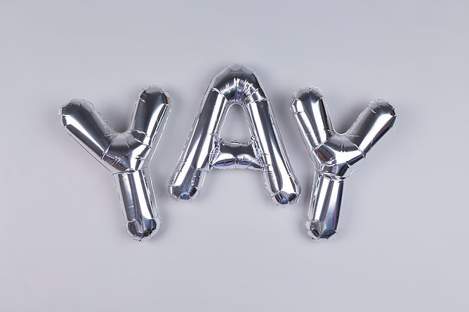 Silver Yay Balloons