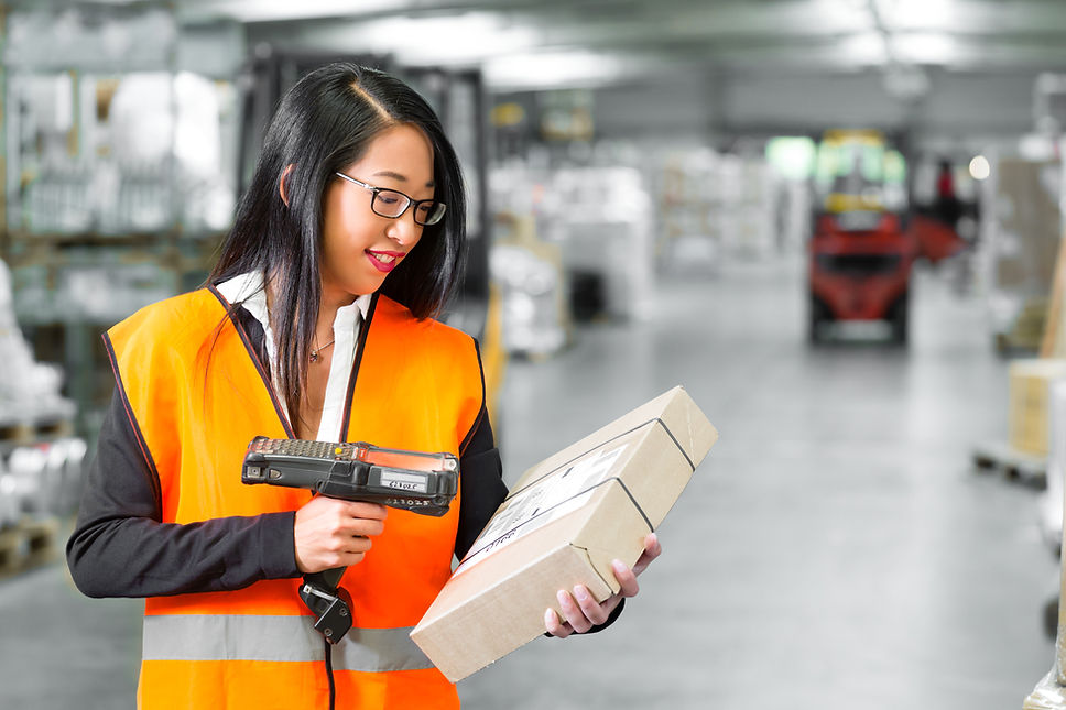 Warehouse Worker Scanning
