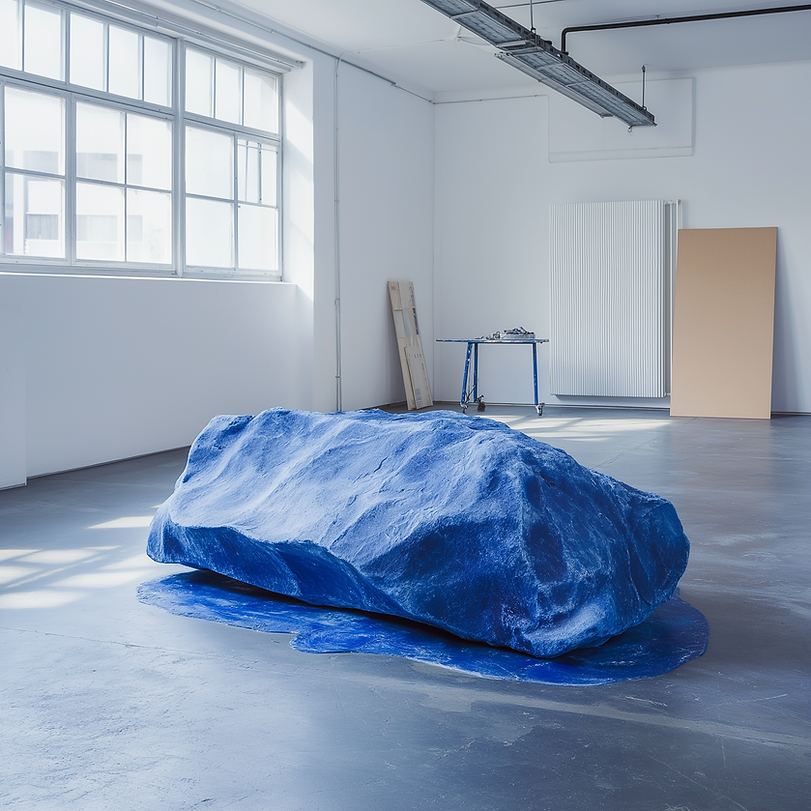 Blue Rock Sculpture