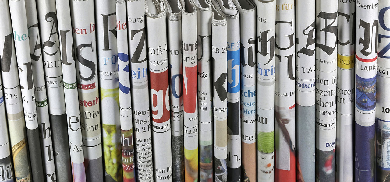 Folded Newspapers