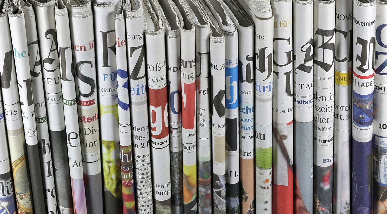 Folded Newspapers