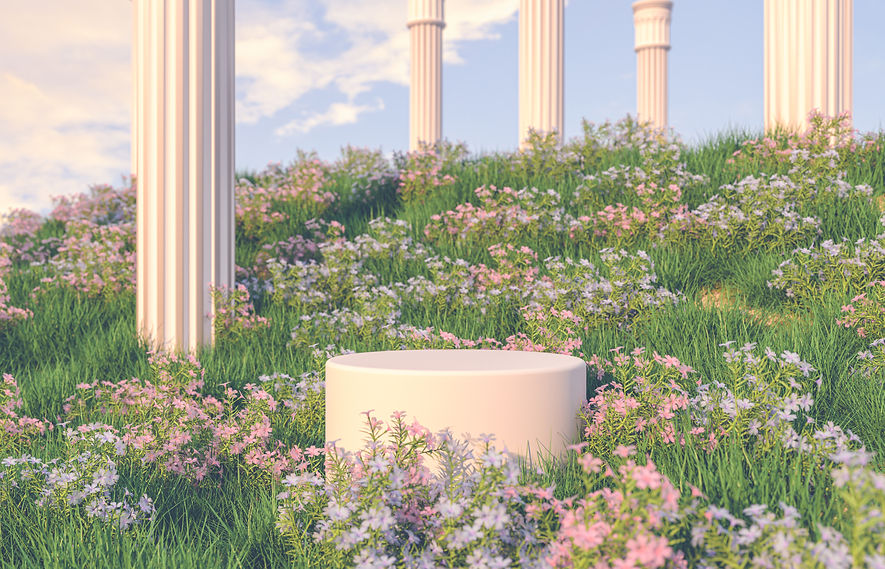 Spring Flowers and Podium