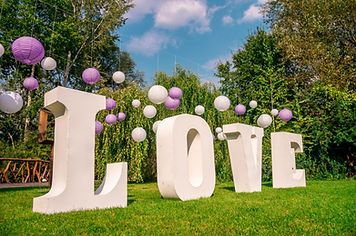 Liebe Hochzeitsdekoration