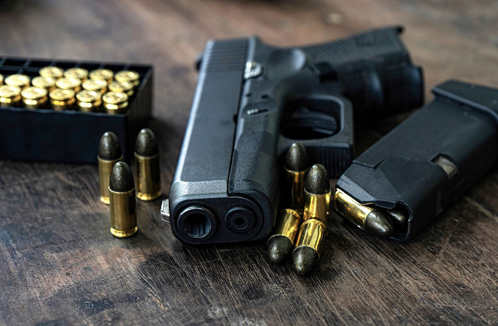 Handgun With Ammunition