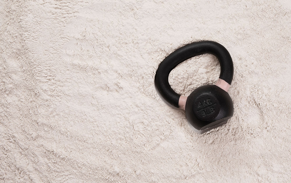 Kettlebell in the ground
