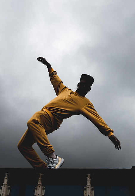 Dancer with Cloud Background