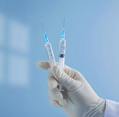 Two Syringes Displayed