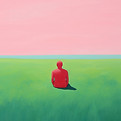 Abstrakte rote Figur