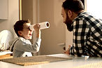 Father and Son Playing