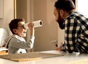 Father and Son Playing