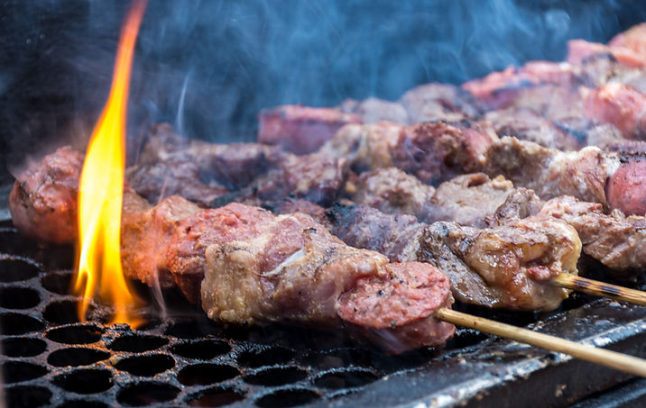 grilling meat